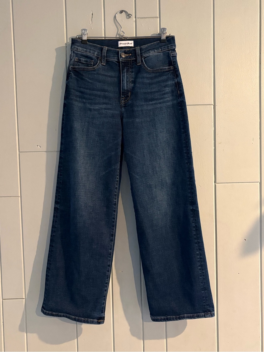 High-Rise Wide Leg Jeans in Dark Indigo